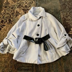 Grey cape style jacket